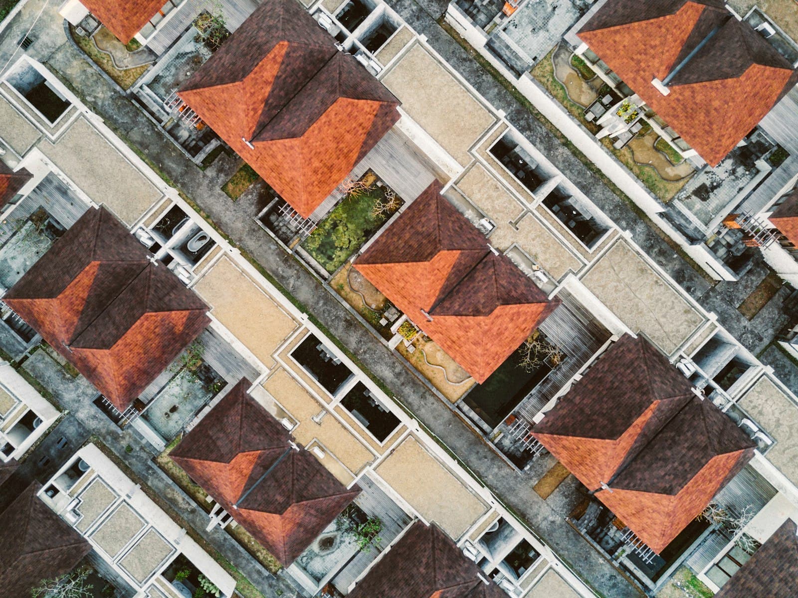 Aerial view of a multi-building residential association